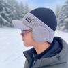 Hat Men's Duck Tongue Outdoor Ear Protection Warm Fleece Knitted Hat Alphabet Color Matching Pullover Wool Hat