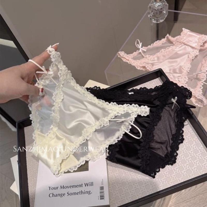 Taro purple~ Girls pure lace summer thin pure lust sexy underwear women's new briefs