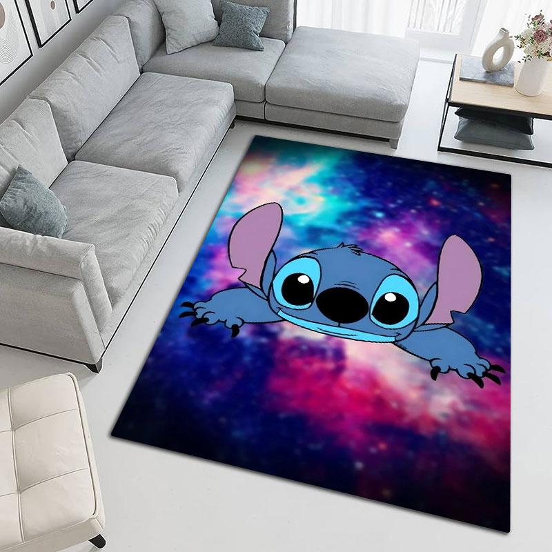 Stitch Cartoon Carpets and Rug 3D Printing Carpet Floor Mat Living Room Bedroom Large Area Soft Carpet-JM003