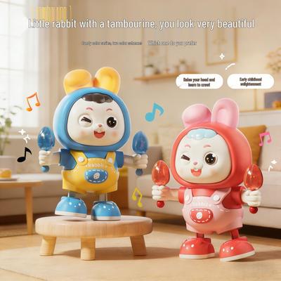 Electric Singing Dancing Baby Rabbit Toy for Crawling and Head Lift Training, Ages 1-3