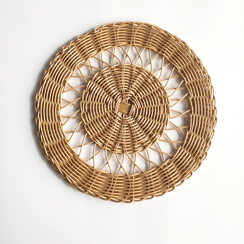 Bohemian Round Woven Straw Wall Decor for Bedroom or Dining Room