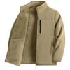 Men's Zip-collared Fleece Jacket Plus Fleece Heavy Thermal Jacket Outdoor Windproof Thermal Overcoat