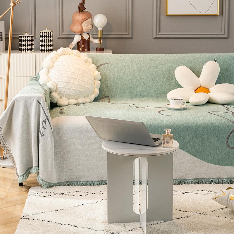 Anti-Katzen-Kratz-Sofa-Handtuch, volles Kissen, schlichter und moderner Sofabezug, vier Jahreszeiten, universeller Bezugsstoff im Ins-Stil