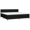3140483 vidaXL Divan Bed with Mattress Black 200x200 Cm Fabric