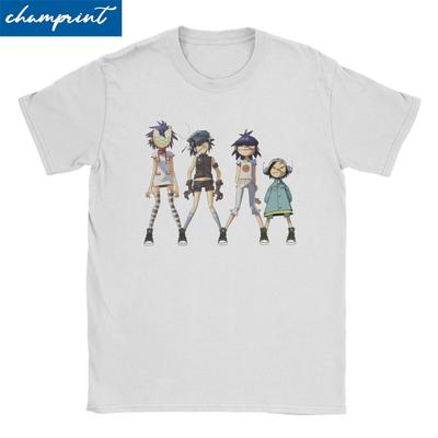 Gorillaz Rock Rapper T Shirts Unisex Women 100% Cotton Vintage T-Shirts Round Neck Tees Short Sleeve Clothes Plus Size Unisex