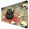 Dark Fun Black Cat Magic Party Play Mat Durable Rubber for MTG&TCG Games 35X60cm Mouse Pad PC Offices Desk Mats Friendly Design