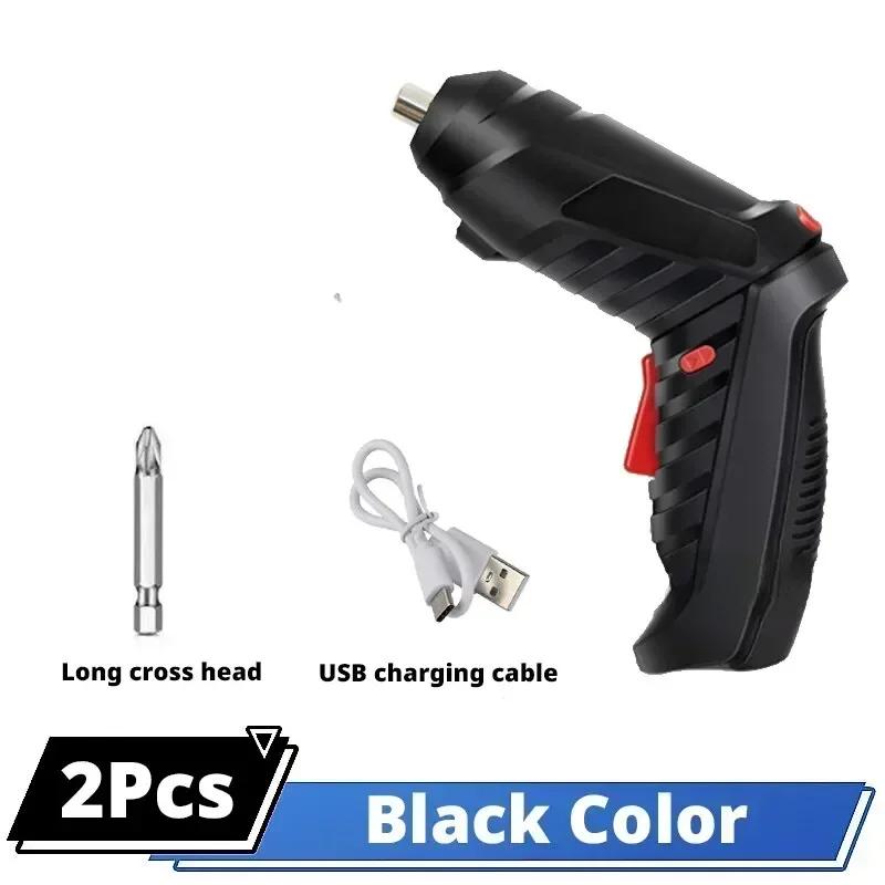 2/47PCS 3.6V Screwdriver Drill Set Cordless Straight Handle Pistol Electric Powerful Mini Screwdriver Home Power Tools