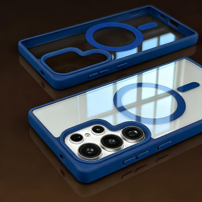 Transparent for Magsafe Magnetic Case For Samsung Galaxy S26 S25 S24 S23 S22 Plus Ultra FE Edge Wireless Charging Protect Cover