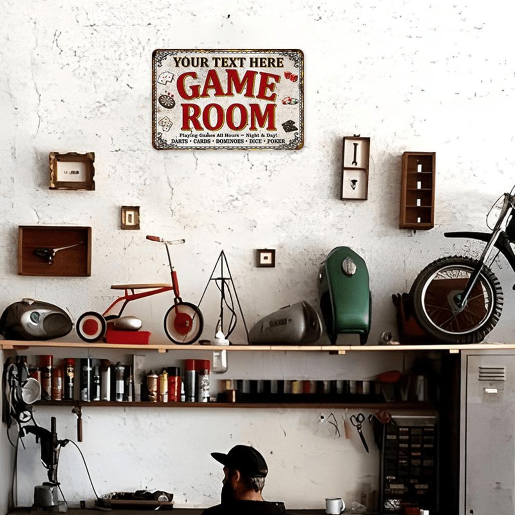 Custom Metal Sign Game Room Decor Man Cave Bar Pub Garage Indoor Outdoor Tin Sign