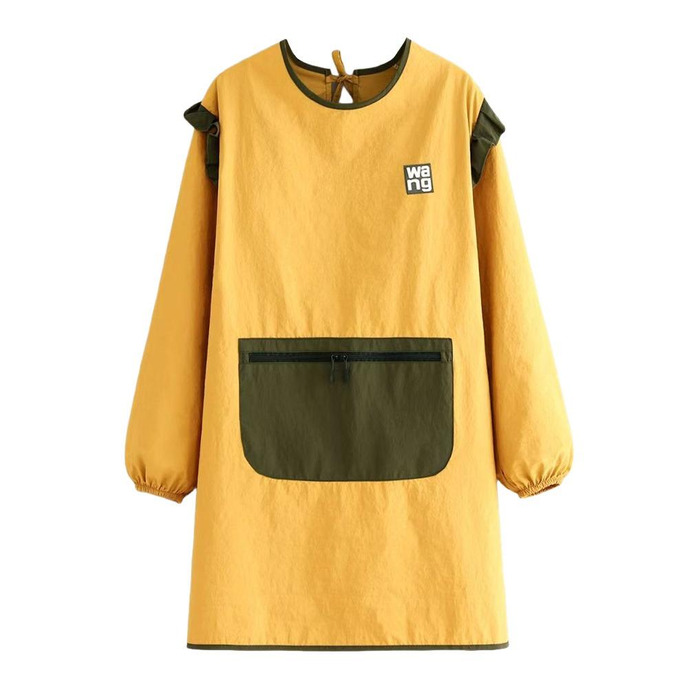 Anti-Fouling Küchenschürze mit Rüschenrand Restaurantuniform Floristikgeschäft Arbeitskleidung für Damen