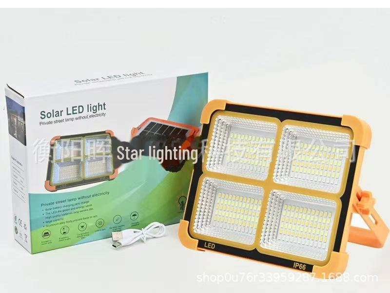 Multifunctional Solar-Powered Portable Lamp: Super Bright for Outdoor, Emergency, and Night Market Use