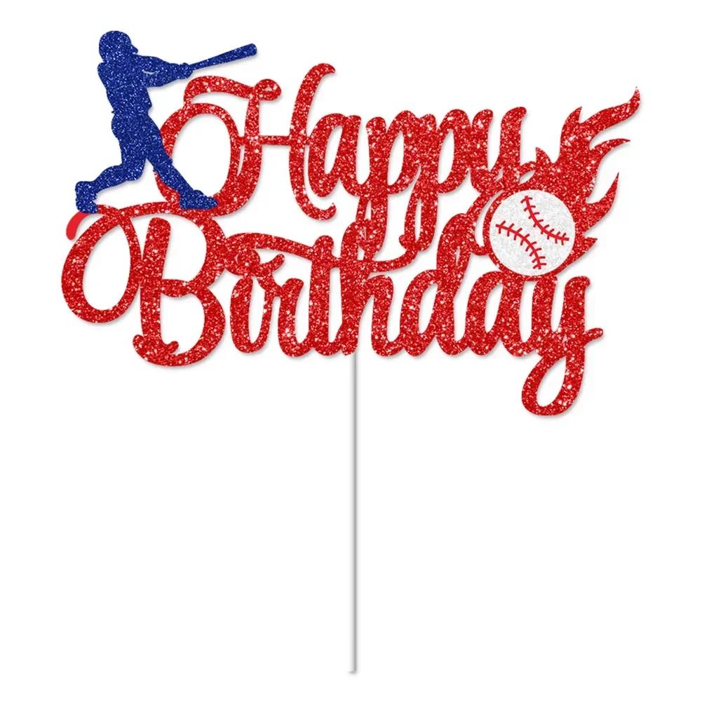 Sports-themed Parties Banners Banners Birthday Party Cake Decorations Card Paper Material Decorations Supplies Easy To Assemble