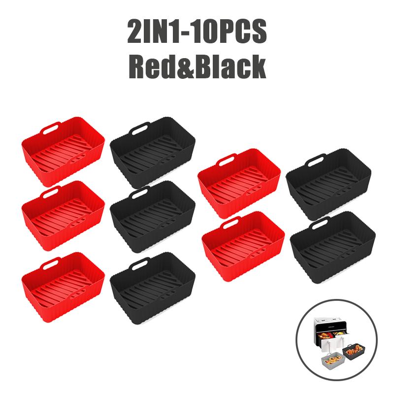Food Grade Air Fryer Silicone Liners for Ninja Dual Air Fryer Non-Stick Air Fryer Basket Accessories for Ninja