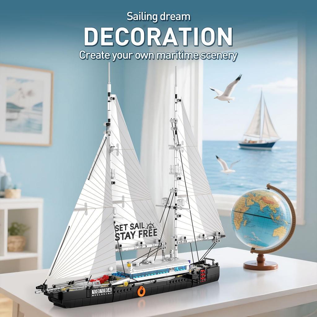 First-Class Ship Premium-Quality Assembly Superior-Grade Toy Giftcreativity High-Standard Big Superior-Grade Sailing-Watercraft Assembly-Set