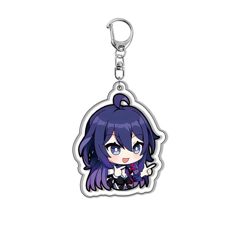 Acrylic Keychains Honkai Star Rail Tingyun Elysia Asta Herta Jing Yuan March 7th Yanqing Key Chain A String Bag Backpack Pendant