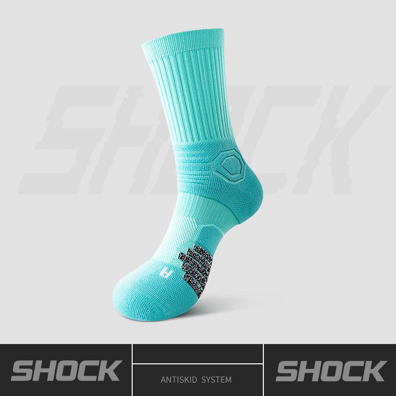 

Men s Autumn and Winter Thickened Professional Function Sports Basketball Pure Cotton Towel Bottom In The Tube Socks 1 pair циан