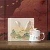 Tasse à thé en porcelaine blanche de jade de suif pour femmes, tasse personnelle spéciale haut de gamme avec couvercle, tasse à eau en céramique, tasse à boire pour bureau