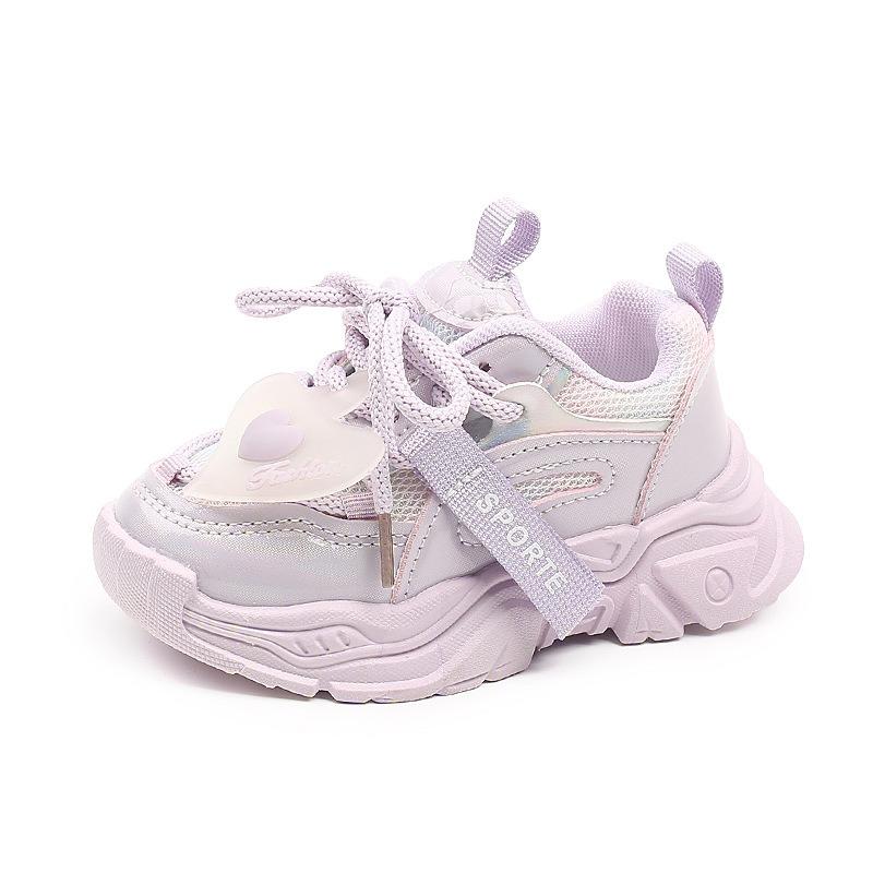 Korean Style Children's Sports Shoes – New Spring/Autumn Girls' Ultra-Light Soft-Sole Casual Shoes, Breathable Student Sneakers, Chunky Dad Shoes