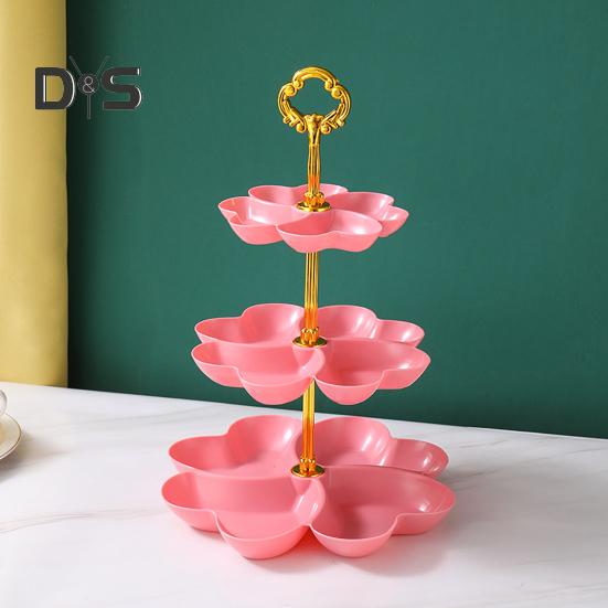 Suport coș cu fructe pentru blat de bucătărie Suport pentru fructe cu economie de spațiu cu 3 niveluri Organizator pentru tavă cu alimente pentru fructe, gustări, deserturi