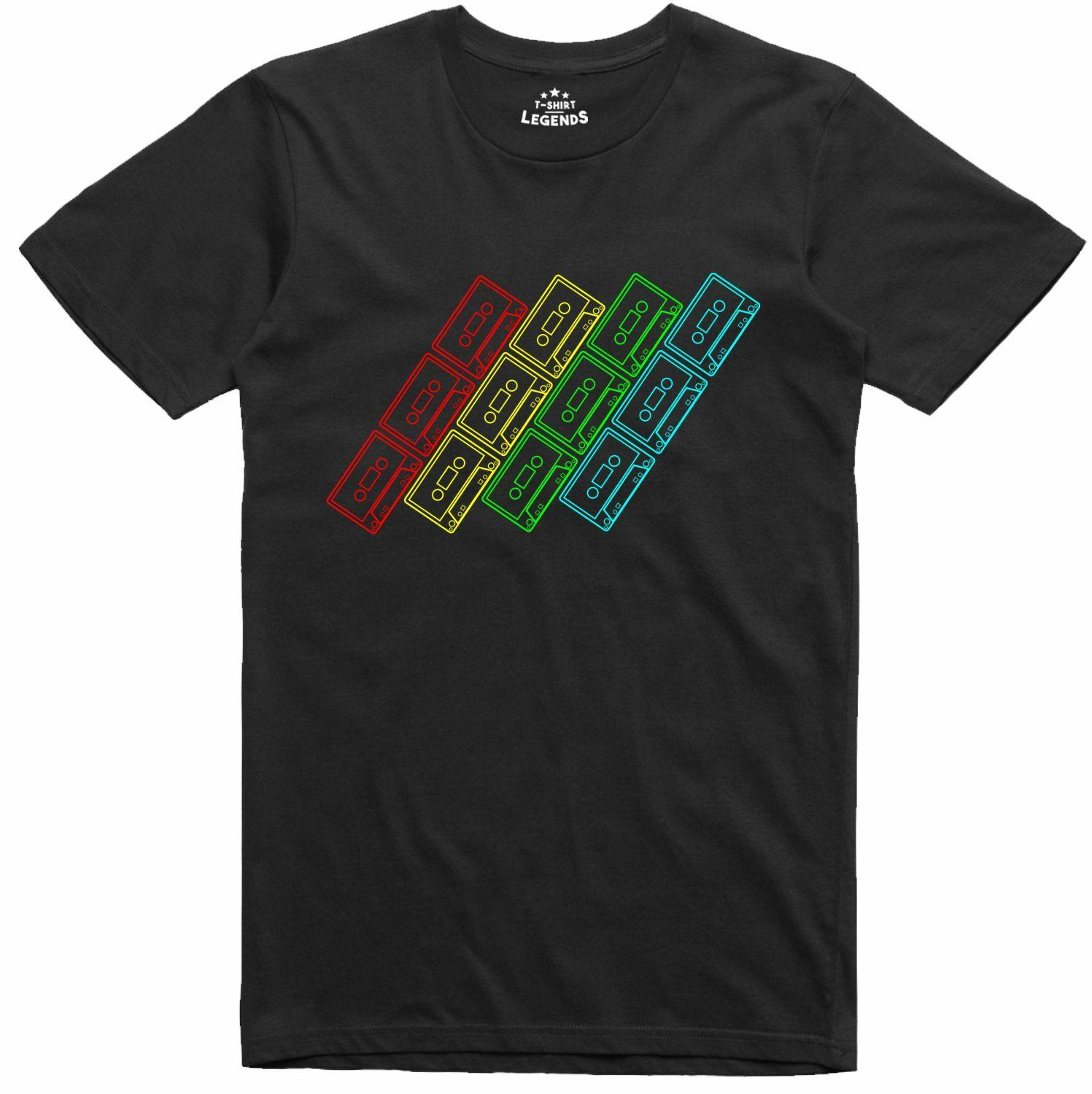 8 Bit Logo Color Spectrum Retro 8 Bit T-Shirt- L