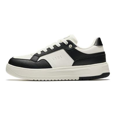Break Bamboo Color Block Trendy Wear Resistant Lightweight Increased Height Low Top Skate Shoes Men Sneakers White Black 112518012-2