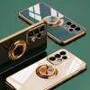 Luxury Plating Ring Holder Case For Samsung A57 A37 A27 A17 A07 A56/36/26/16/06 A55/35/25/15/05 A73/72/54/53/52/34/33 Soft Cover