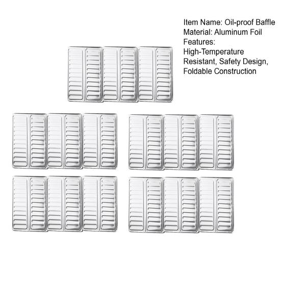 5 Stück Ölschutzblech Faltbarer Herd Ölschutz Hochtemperaturbeständig Bis 660 Grad Celsius Spritzschutz