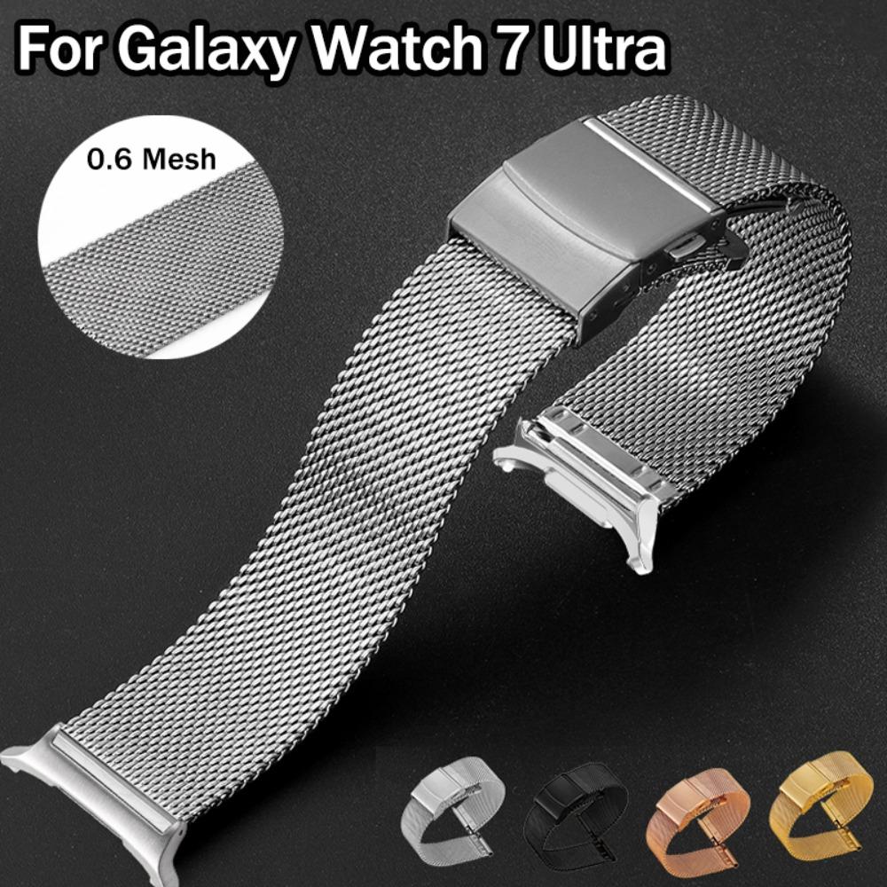 New Stainless Steel Strap for Samsung Galaxy Watch Ultra 47mm No Gap Watchband for Galaxy Watch 7 47mm Replacement Bracelet