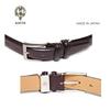 [KIETH] Men's Business Belt, Cordovan-style Cowhide Leather, Wine Color, 30mm Width, Adjustable Size, Made In Japan, KE21327-69