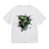 Men's Fashion Comfy Slight Stretch Classic T-Shirt Green Dinosaur Graphic Tee