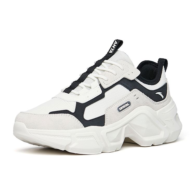 Anta Comfortable Sports Shoes With Shock Absorption And Slip Resistance Women Sneakers White Black 122238887-2