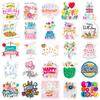 50 Sheets of Festive Happy Birthday Laser Stickers for Notebooks and Journals