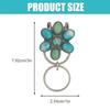 Bohemian Style Turquoise Flower Keychain Holder Women Bag Charm Clip Car Key Organiser Accessory Ornament
