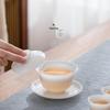Nanshan Yaoguang 9-Piece High-End Ice Jade Dehua Porcelain Kung Fu Tea Set