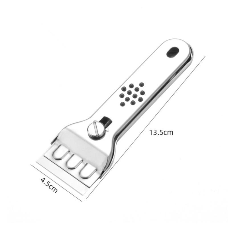 Stainless Steel Hob Scraper Kitchen Glass&Ceramic Scraper With Replacement Blades Wall Floor Window Cleaning Scraper Tools