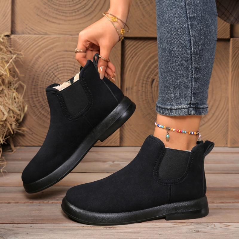 Women’s Winter Fleece Lined Snow Ankle Boots Warm Flat Slip Resistant Comfortable Casual Shoes