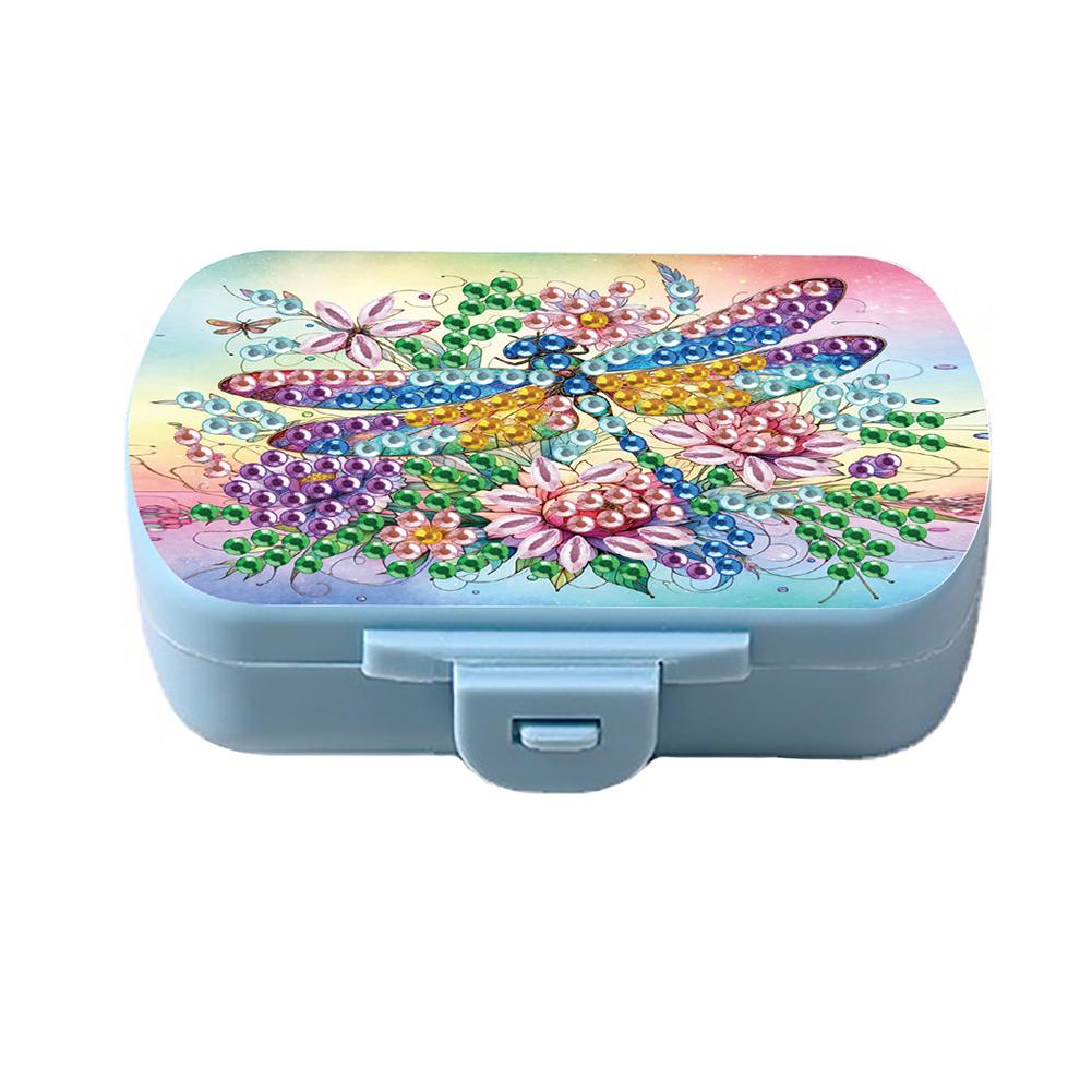 5D DIY Diamond Painting Dot Pill Case Diamond Painting Pill Dispenser Diamond Art Travel Medicine Storage Case for Art Craft