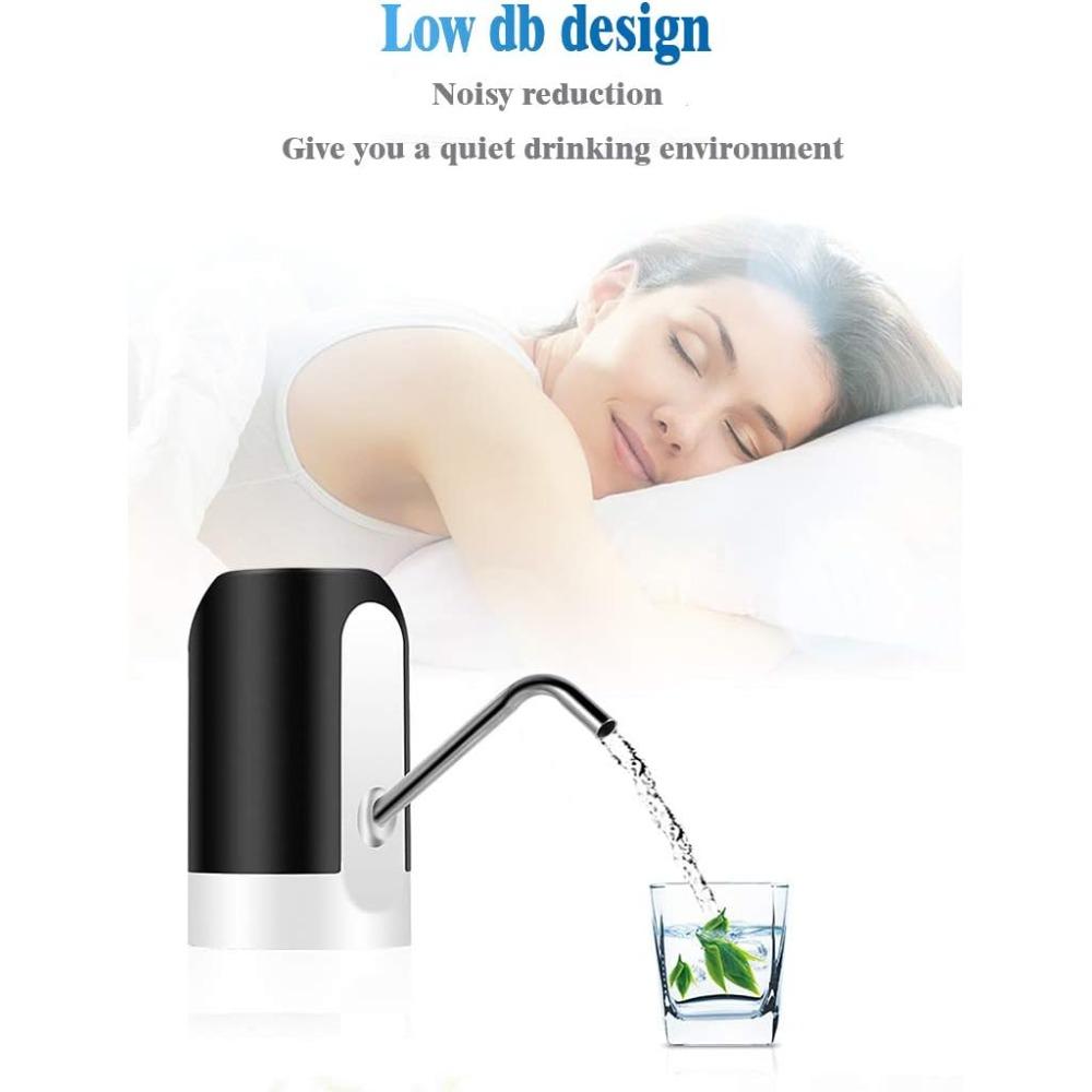 Erogatore d'Acqua Ricaricabile USB per Bottiglie da 1–5 Galloni, Pompa Elettrica Portatile ad Un Pulsante, Batteria da 1200mAh, Erogatore Automatico per Tappo di Bottiglia