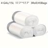4 Gallon Durable Drawstring Trash Bags - Thick, Tear-Resistant, Large Size for Household Use