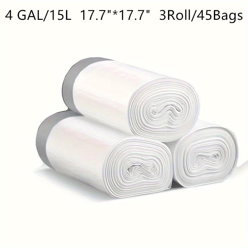4 Gallon Durable Drawstring Trash Bags - Thick, Tear-Resistant, Large Size for Household Use