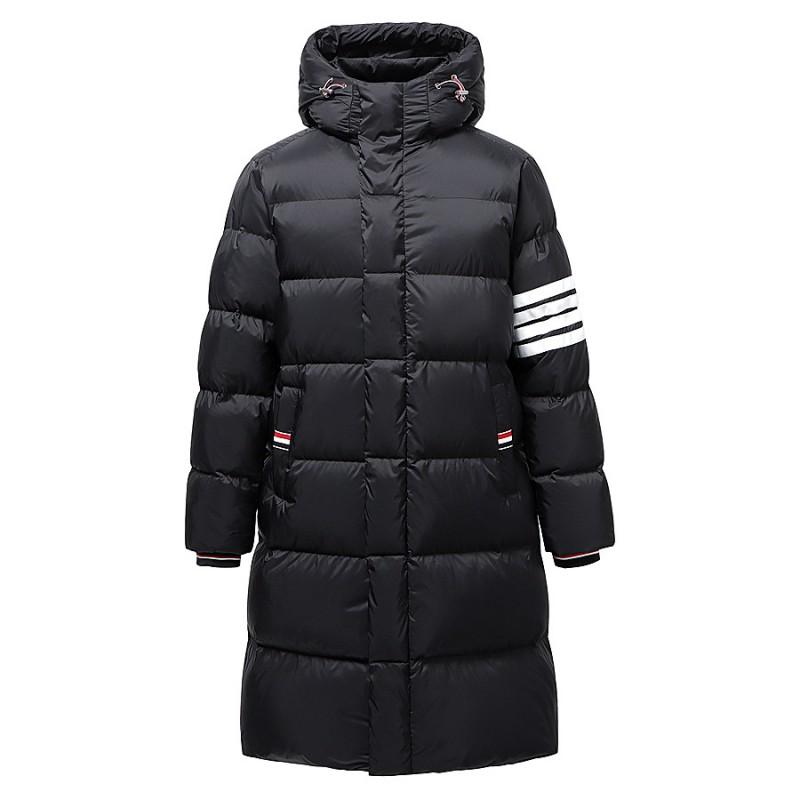 2026 TB Long Down Puffer Jacket Women 90% White Duck Thick Warm Casual Winter Coat