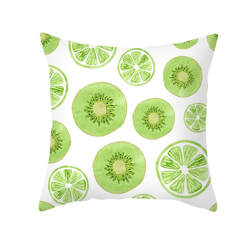 Nordic Sofa Pillow Cover Small Fresh Fruit Print Peach Skin Cushion Cover Office Pillow Cover Home