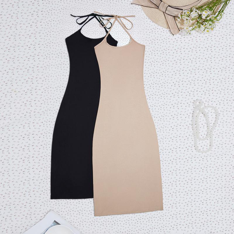 Sexy and Alluring Dress, Slim-fitting and Figure-flattering, Peach-butt Camisole Dress, High-end Women's Summer Long Dress