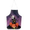 Halloween Fake Blood Apron with Handprints Oil Resistant Costume Party Stage Prop Apron
