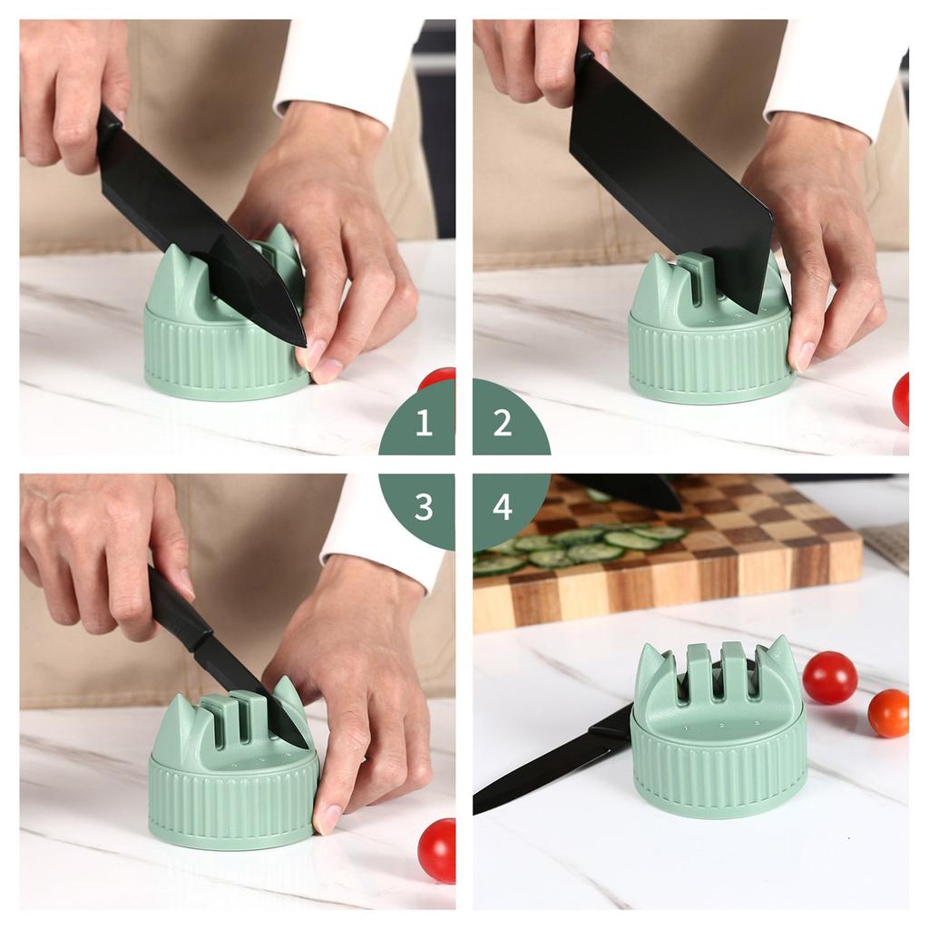 Knife Sharpener Three- Cartoon Head Whetstone Kitchen Non- Household Manual Knife Sharpener