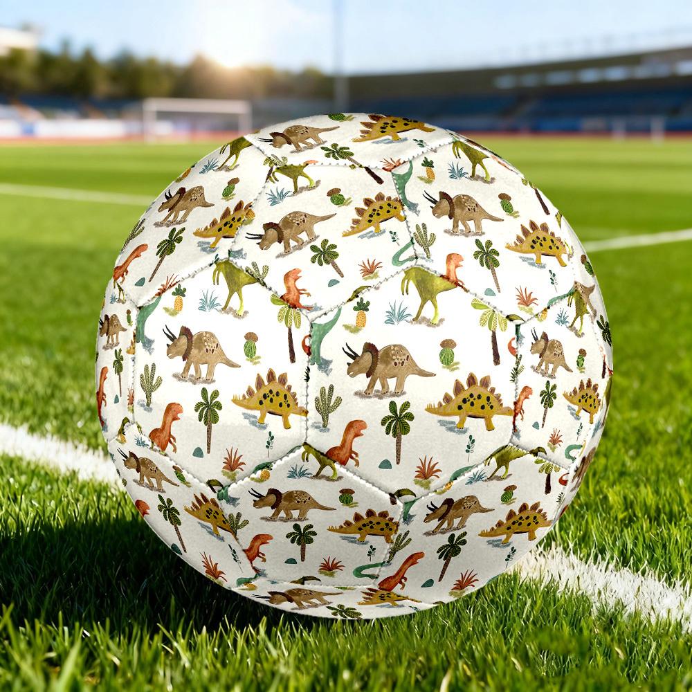 1pc Dinosaur Adventure Size 5 Soccer Ball Professional Match Training Football Indoor &Outdoor Sports Ball Lightweight Durable C6578