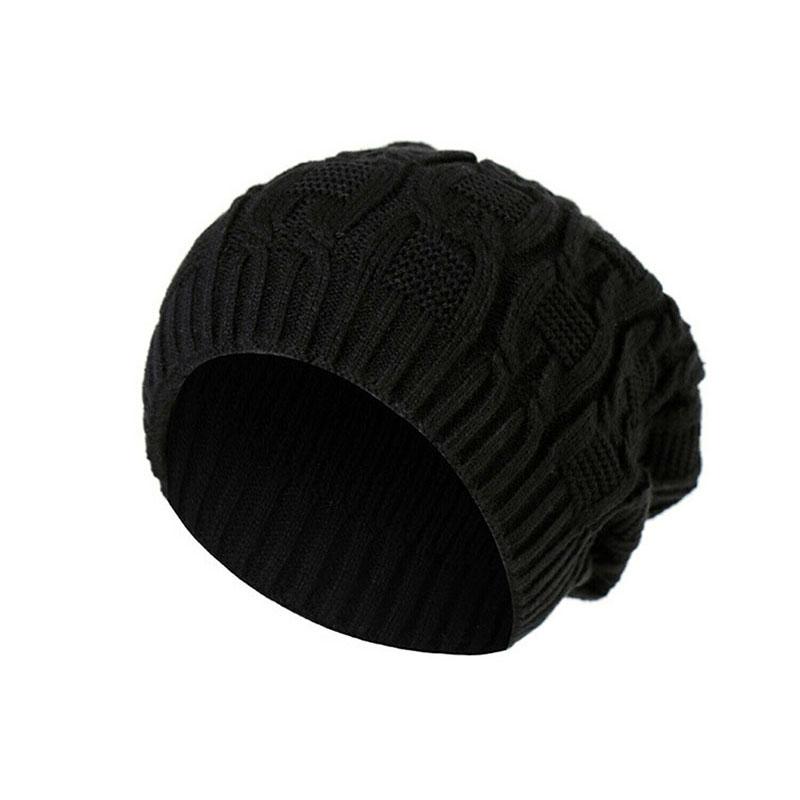 

Мужчины Женщины Женщины Вязаная Зимняя Шапка Бини Оверсайз Шапки Шапки Скейтборд чёрный