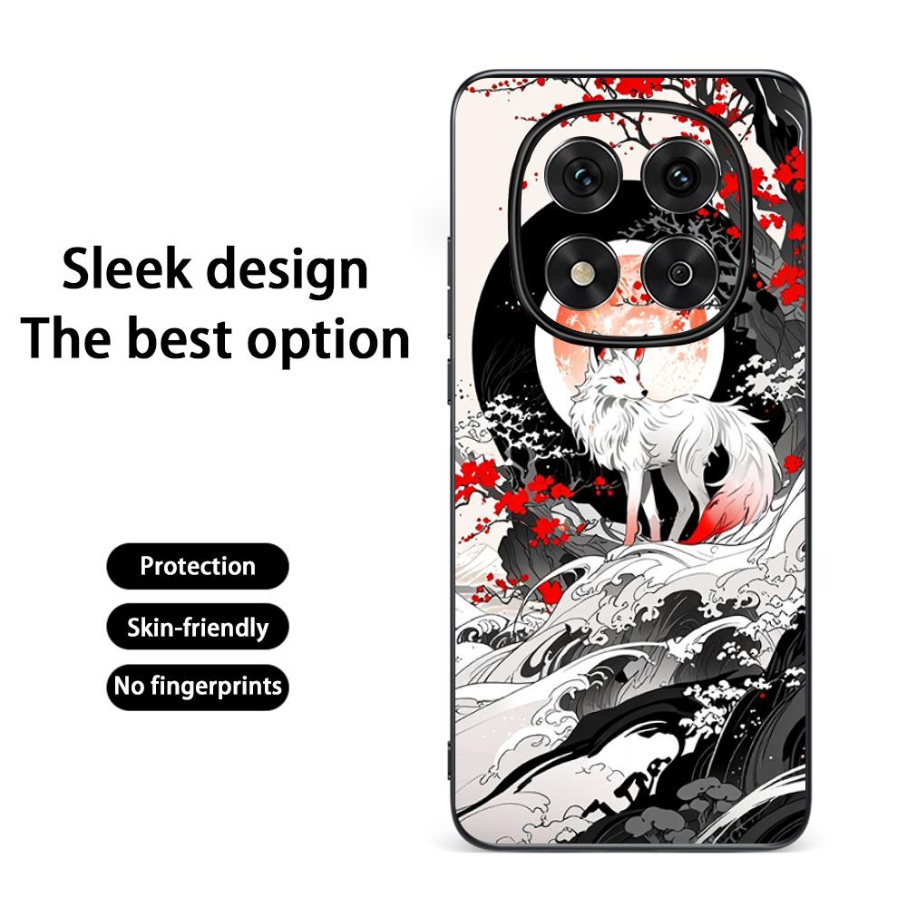 Nine-tailed fox art fashion design Phone Case For Redmi Note 14 13 12 11 Pro Plus S 5G 14C A3 Soft Black Phone Cover
