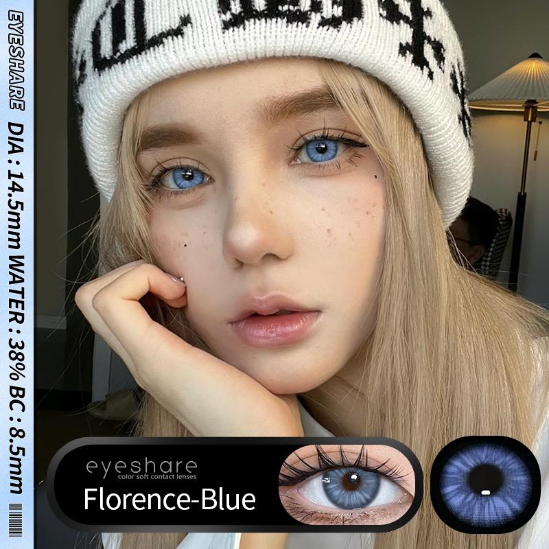 Eyeshare 1 Pair FLORENCE Series Eye Natural Looking Color Contact Lenses Cosmetic Contactlen