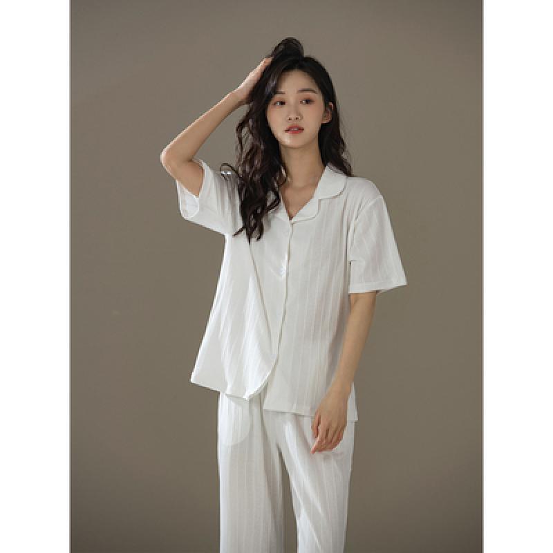 

Женская летняя пижама из чистого хлопка